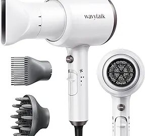 Wavytalk Hair Dryer with Diffuser and Concentrator Professional 1875 Watt Negative Ions Dryer Fast Drying Light
