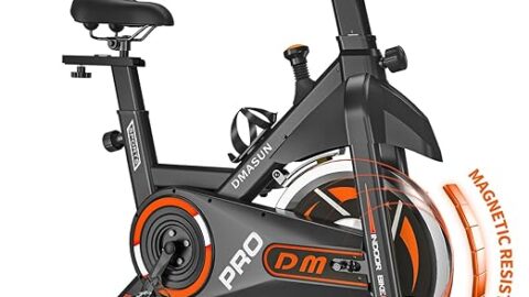 DMASUN Exercise Bike, Plus Magnetic Resistance/Brake Pad Indoor Cycling Bike Stationary