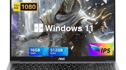 AOC Laptop Computer 15.6 Inch FHD Screen Premium Laptop with N97 Processor