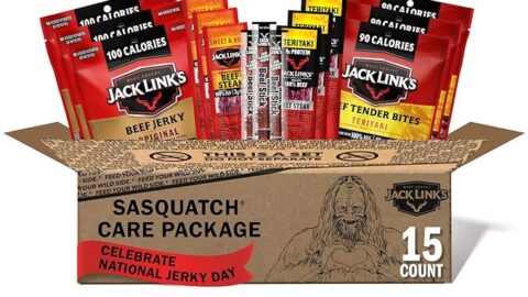 Jack Link's Beef Jerky Gift Basket - Happy National Jerky Day, Includes Sticks