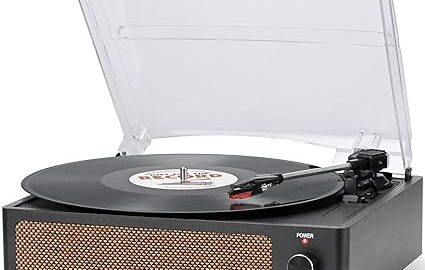 Vinyl Record Player with Speakers Vintage Turntable for Vinyl Records