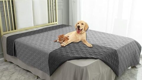 Ameritex Waterproof Dog Bed Cover Pet Blanket for Furniture Bed Couch Sofa Reversible