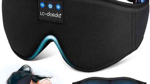 LC-dolida Sleep Headphones, 3D Sleep Mask Bluetooth Wireless Music Eye Mask