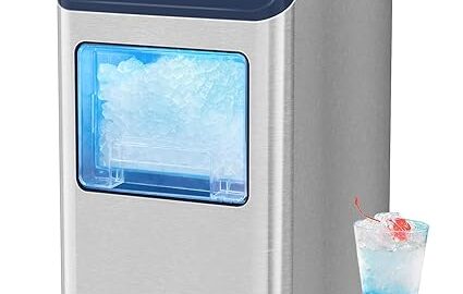 Aeitto Nugget Ice Maker Countertop, 55 lbs/Day, Chewable Ice Maker