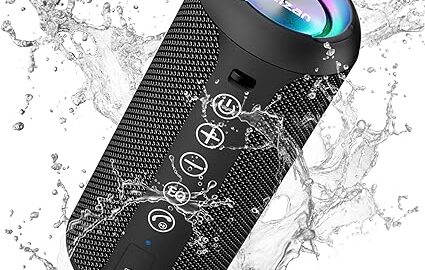 Ortizan Portable Bluetooth Speakers, IPX7 Waterproof Wireless Speaker