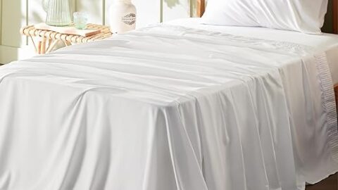 Bedsure Twin Sheets Set White - Soft Twin Bed Sheets, 3 Pieces Hotel Luxury Twin Sheets