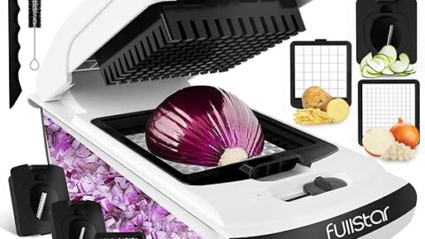 Fullstar Vegetable Chopper - Spiralizer Vegetable Slicer - Onion Chopper with Containe