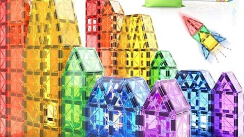 Magnetic Tiles Kids Toys STEM Magnet Toys for Toddler Magnetic Blocks