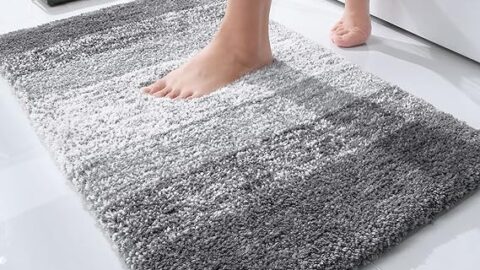 OLANLY Bathroom Rugs 30x20, Extra Soft Absorbent Microfiber Bath Rugs