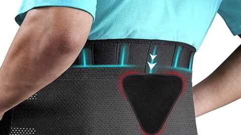 FEATOL Back Brace Support Belt-Lumbar Support Back Brace for Back Pain