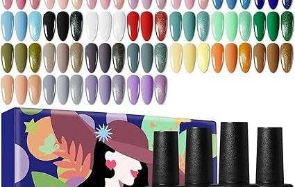 JODSONE 36 PCS Gel Nail Polish Set-32 Colors Gel Polish Kit Base