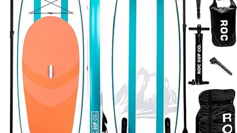 Roc Inflatable Stand Up Paddle Boards with Premium SUP Paddle Board Accessories