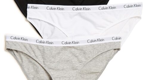 Calvin Klein Women's Carousel Logo Cotton Stretch Bikini Panties, 3 Pack